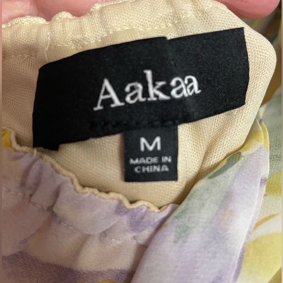 Aakaa Dress Floral Chiffon Maxi Dress - Picture 3 of 3